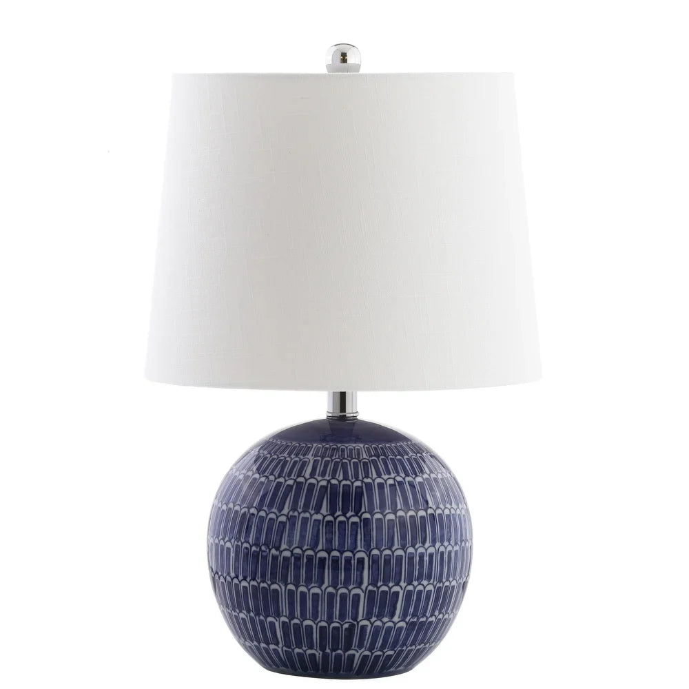Ronald 21" Ceramic LED Table Lamp, Navy