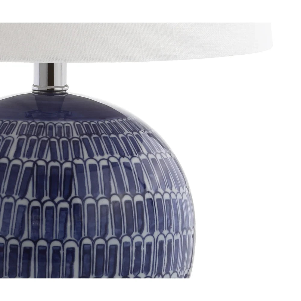 Ronald 21" Ceramic LED Table Lamp, Navy