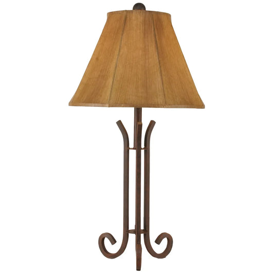 Rustic Iron 3-Footed Table Lamp