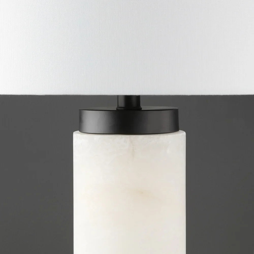 Couture Sydni Alabaster Pillar Table Lamp - 15 IN W x 15 IN D x 30 IN H