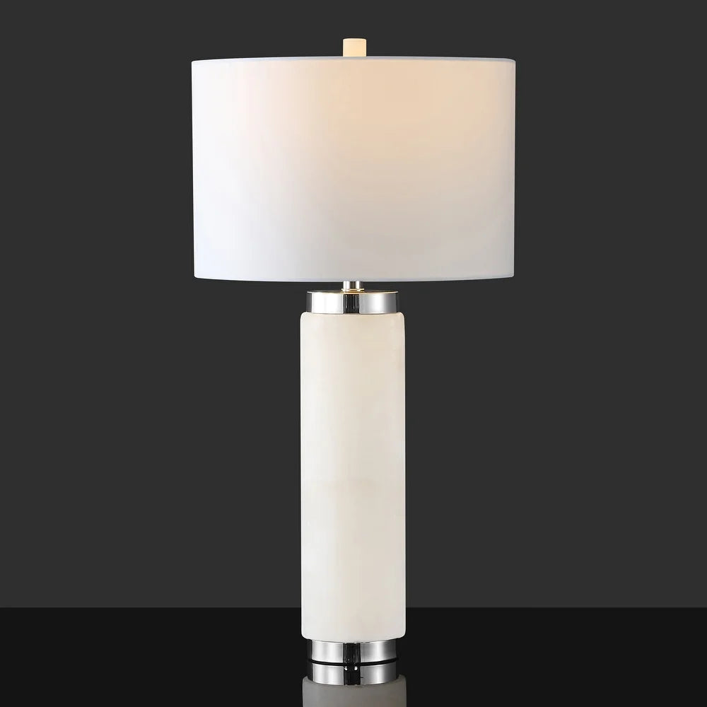 Couture Sydni Alabaster Pillar Table Lamp - 15 IN W x 15 IN D x 30 IN H
