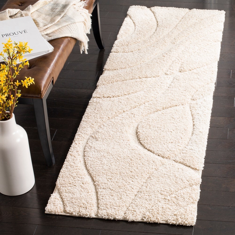 Florida Shag Sigtraud Abstract Waves Thick Soft Area Rug