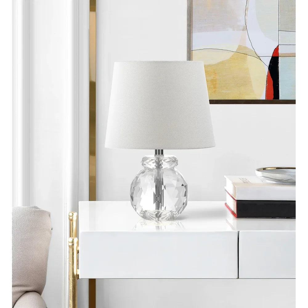 Lighting 13-inch Eunice Crystal Table Lamp - 9"x9"x13"