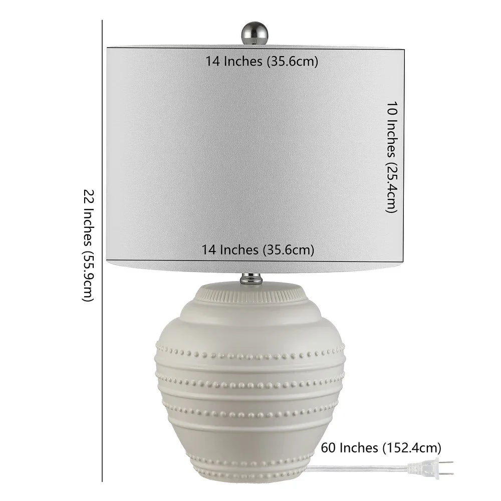 Lighting 22-inch Lenon Ceramic Table Lamp - 14" x 14" x 22"