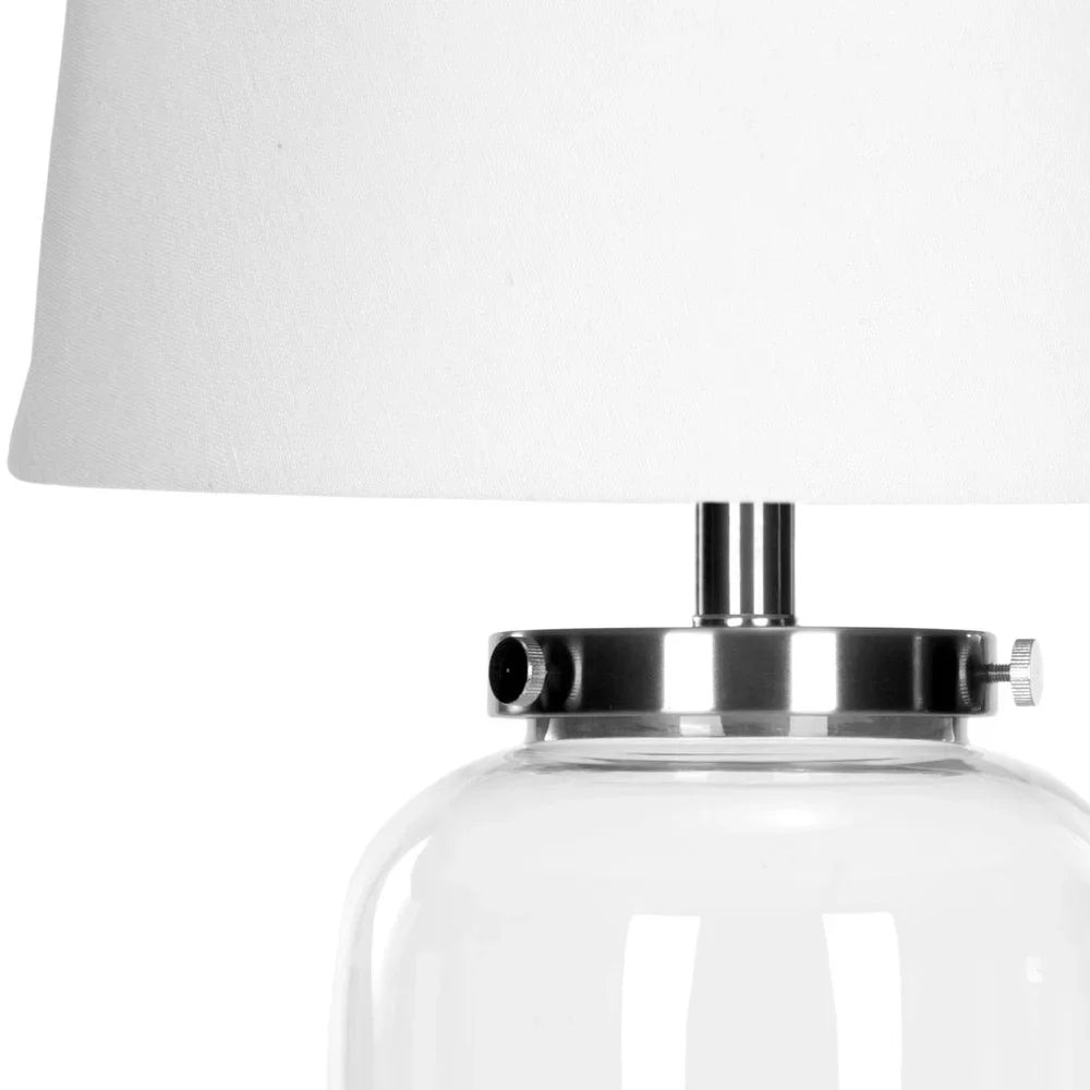 Lighting 23-inch Evan Clear Glass Table Lamp - 15"x15"x22.5"