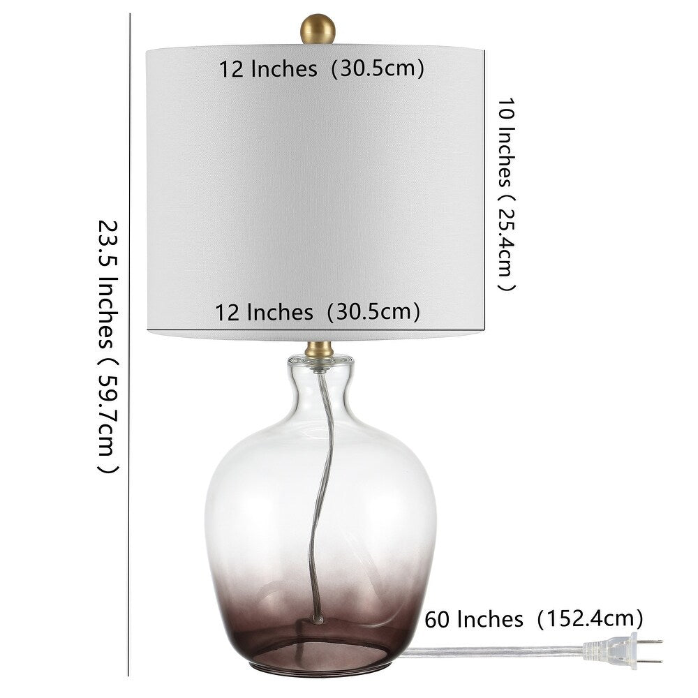 Lighting 23-inch Remzi Ombre Grey LED Table Lamp - 12" W x 12" L x 23" H
