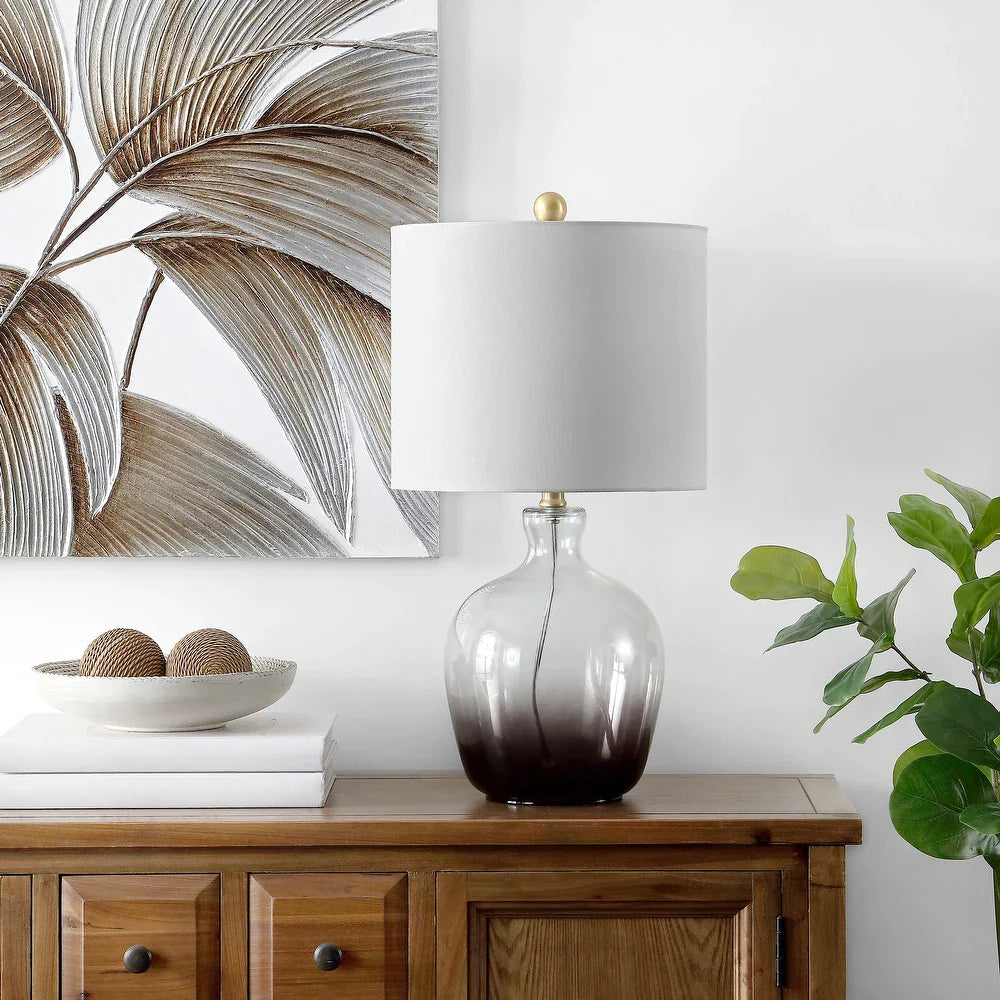 Lighting 23-inch Remzi Ombre Grey LED Table Lamp - 12" W x 12" L x 23" H
