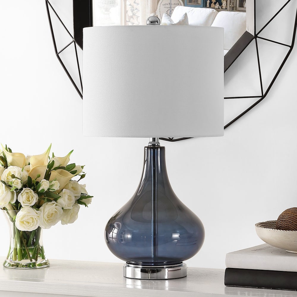 24-inch Brooks Glass Table Lamp - 13" x 13" x 24"