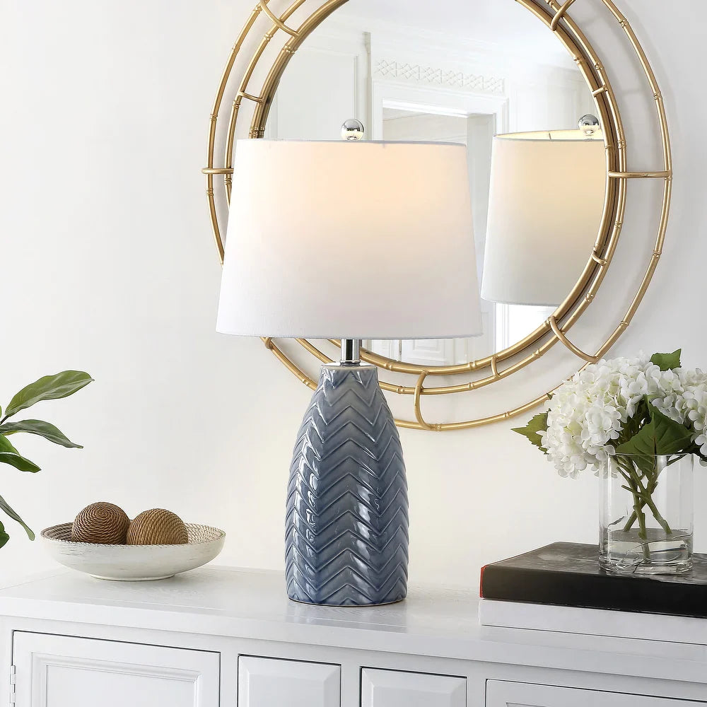 Lighting 24.5-inch Naji Glass Table Lamp - 14" x 14" x 24.5"