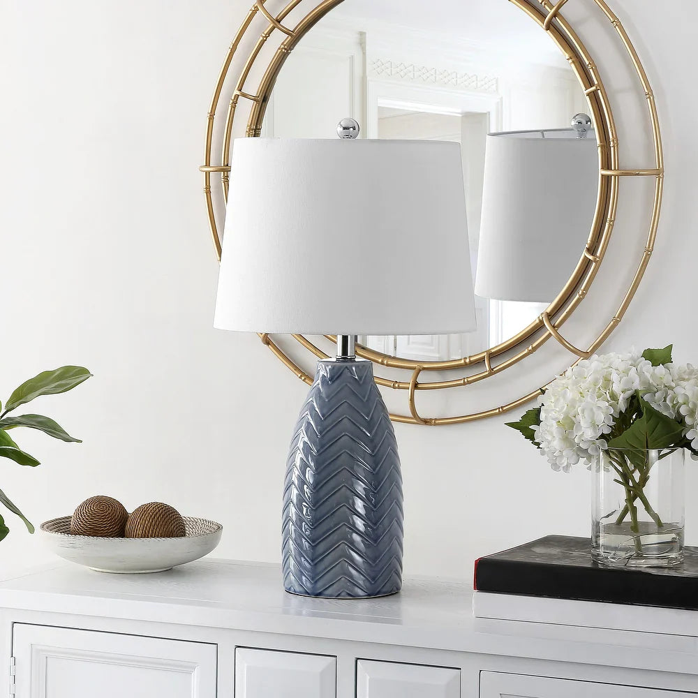 Lighting 24.5-inch Naji Glass Table Lamp - 14" x 14" x 24.5"