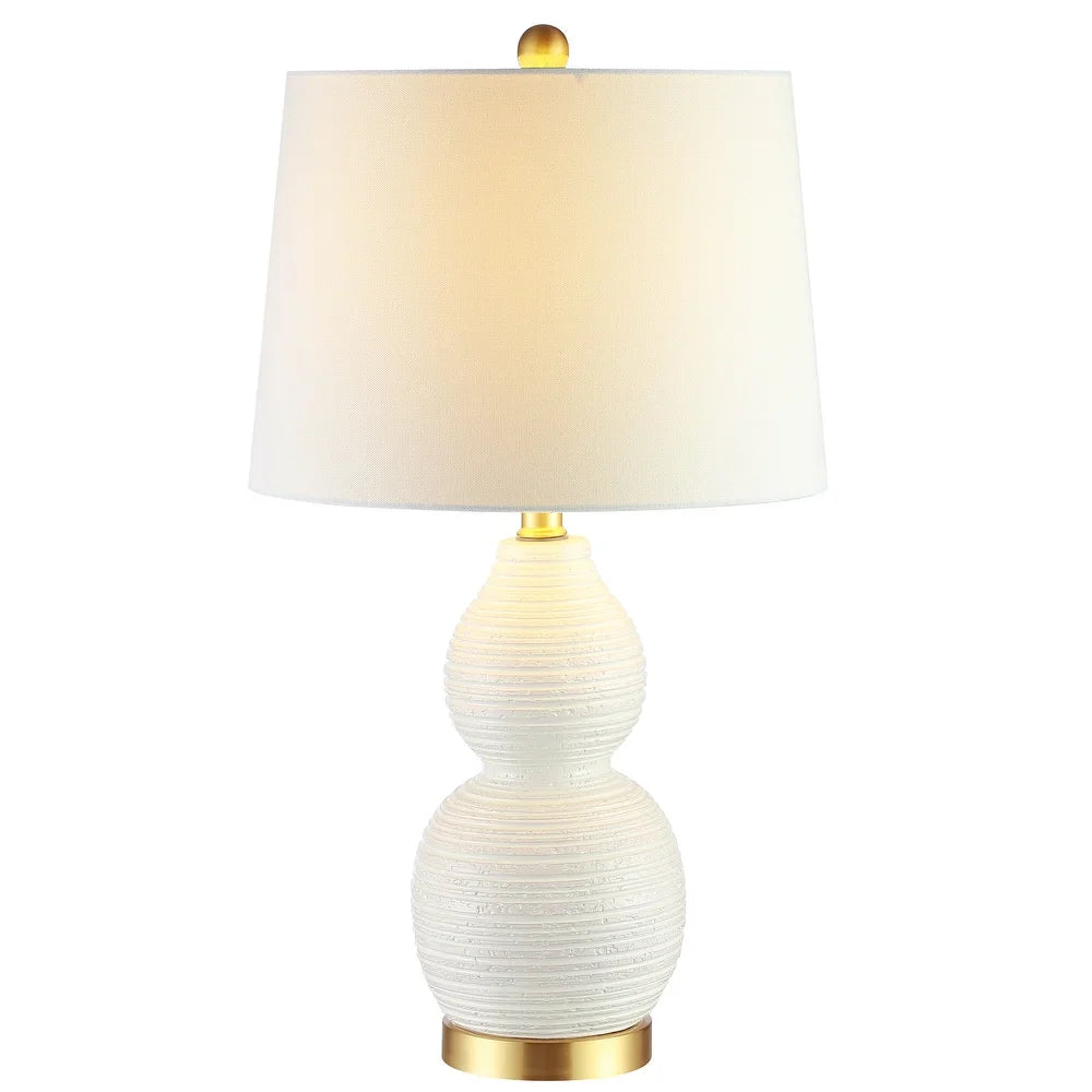 Lighting 25-inch Darsa White LED Table Lamp - 14" W x 14" L x 25.5" H