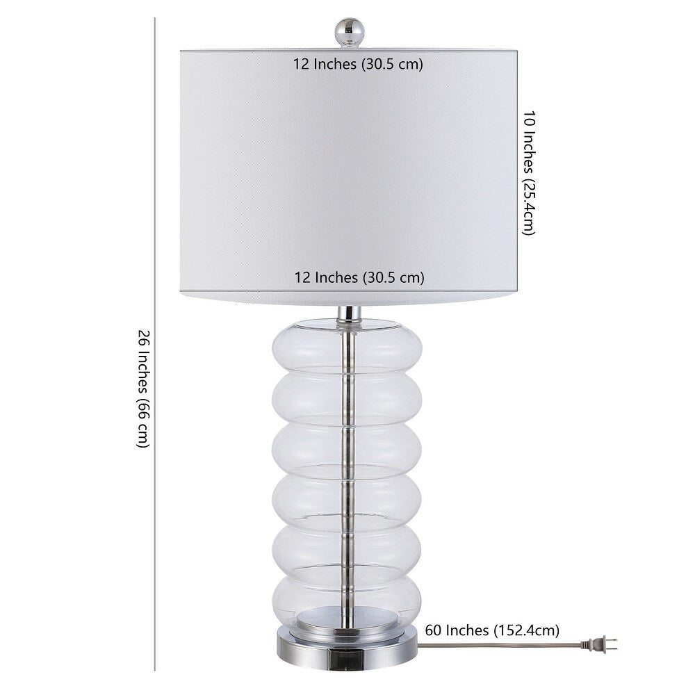 Lighting 26.5-inch Peli Glass Table Lamp - 14" x 14" x 26.5"