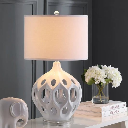 Lighting 29-inch White Regina Ceramic Table Lamp. - 16" W x 16" D x 29" H