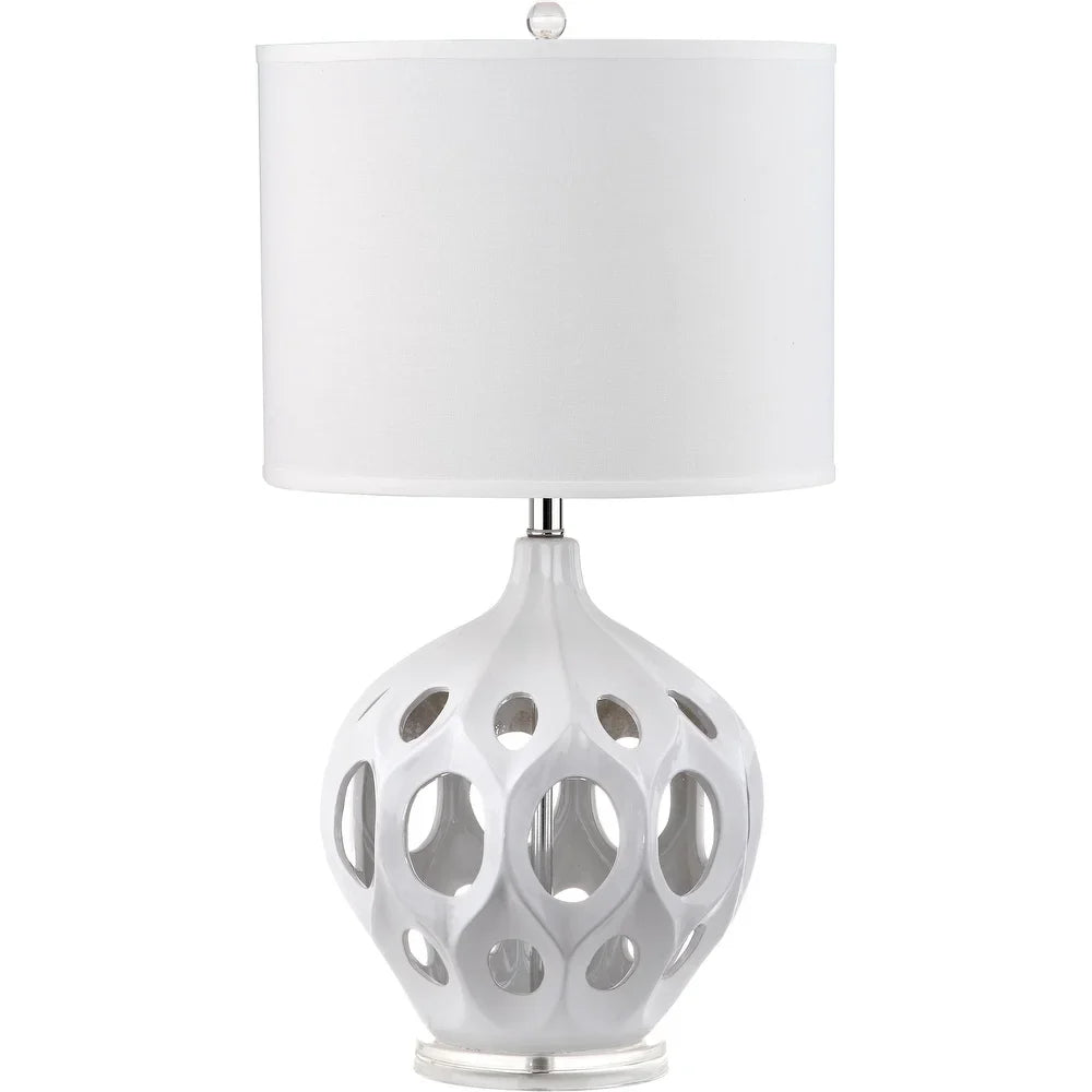 Lighting 29-inch White Regina Ceramic Table Lamp. - 16" W x 16" D x 29" H