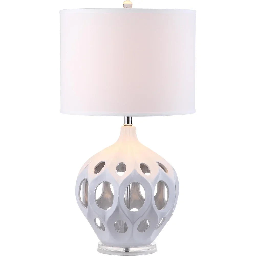 Lighting 29-inch White Regina Ceramic Table Lamp. - 16" W x 16" D x 29" H