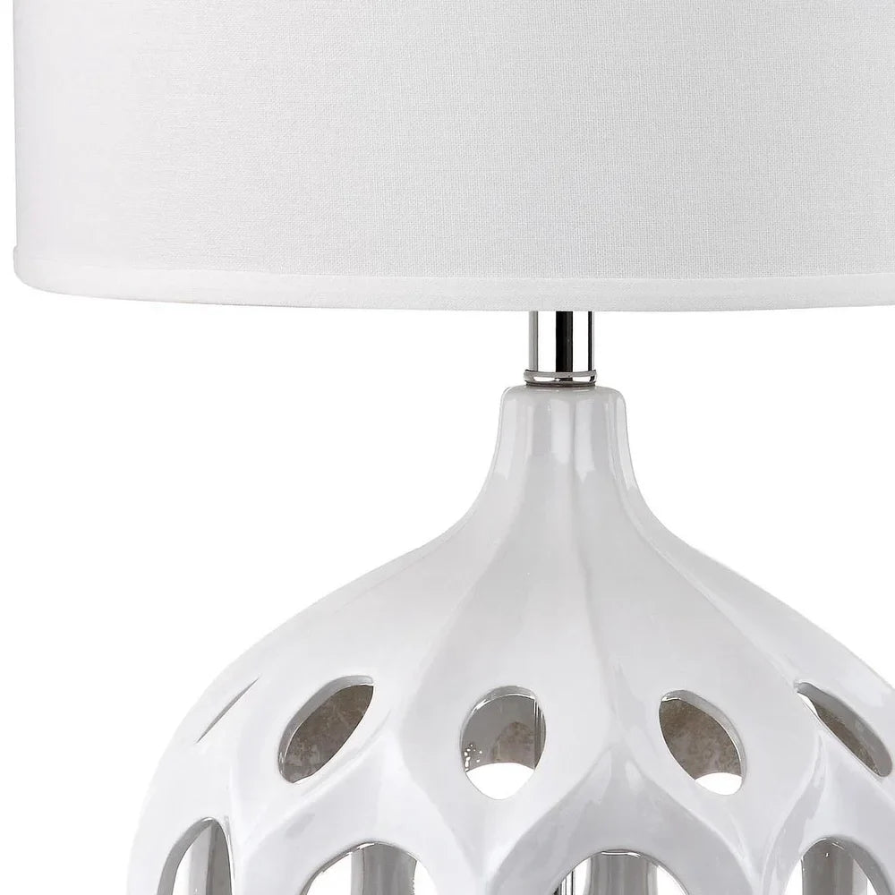 Lighting 29-inch White Regina Ceramic Table Lamp. - 16" W x 16" D x 29" H