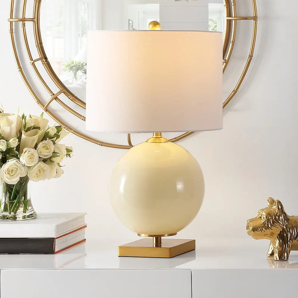 Lighting Anina 24-inch Glass Round Orb LED Table Lamp - 14" W x 14" L x 24" H