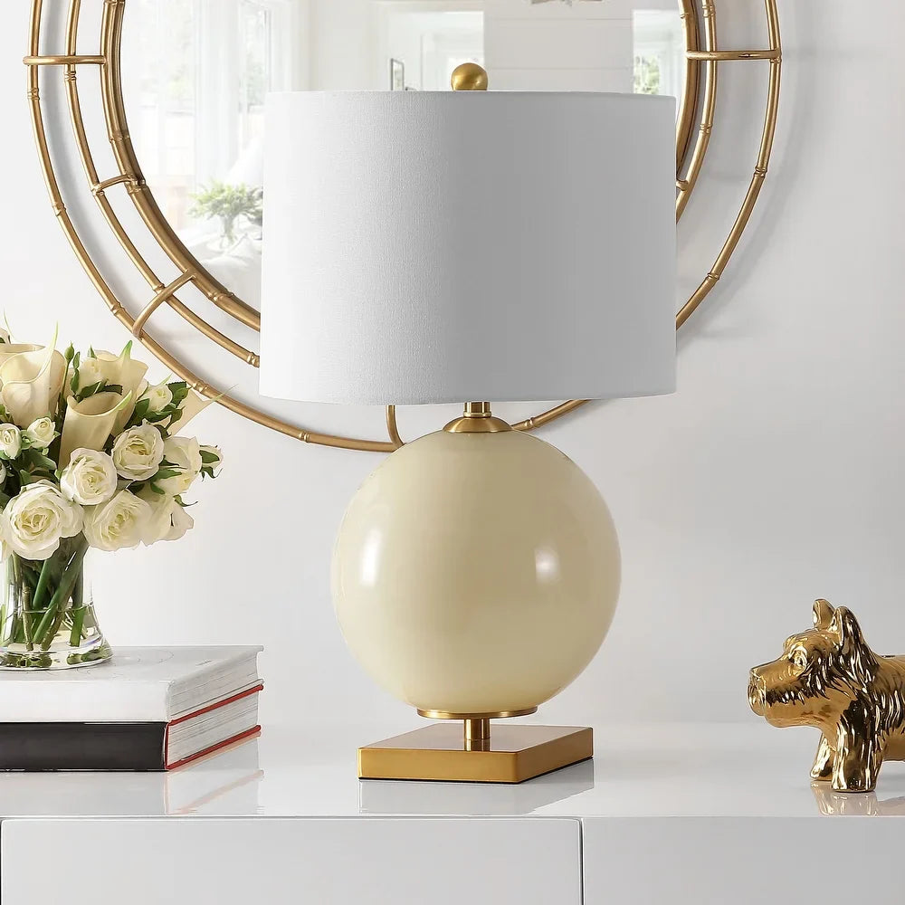 Lighting Anina 24-inch Glass Round Orb LED Table Lamp - 14" W x 14" L x 24" H