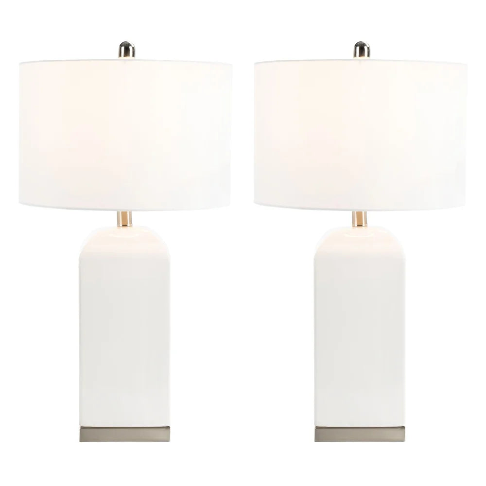 Lighting Ernia 27-inch Ceramic LED Table Lamp (Set of 2) - 15.5" x 15.5" x 27"