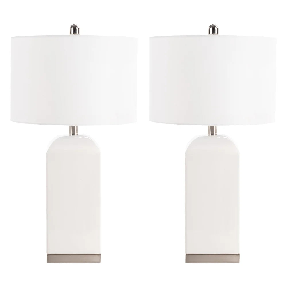 Lighting Ernia 27-inch Ceramic LED Table Lamp (Set of 2) - 15.5" x 15.5" x 27"