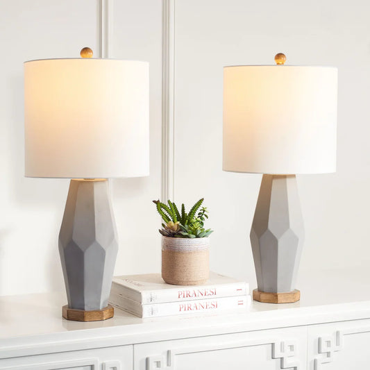 Lighting Landren 27-inch Ceramic LED Table Lamp (Set of 2) - 12" W x 12" L x 27" H