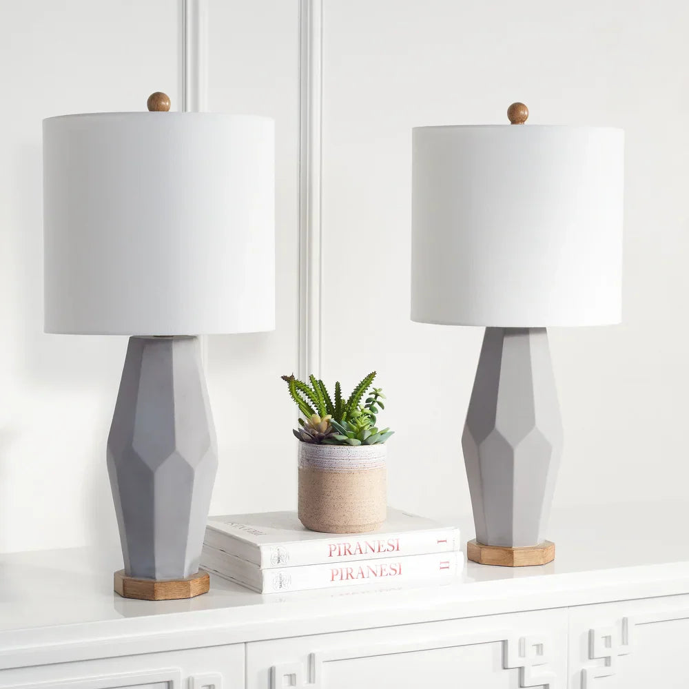 Lighting Landren 27-inch Ceramic LED Table Lamp (Set of 2) - 12" W x 12" L x 27" H