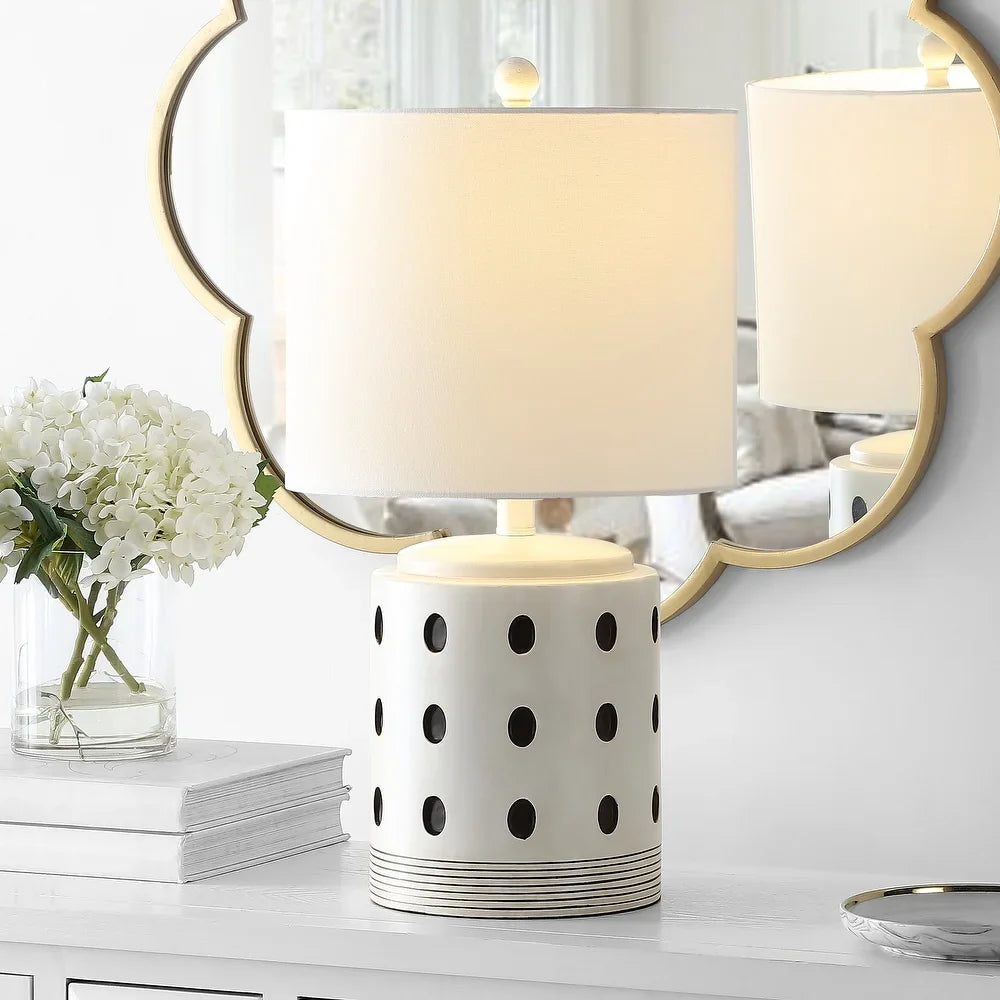 Lighting Lenis 22-inch Polka Dot LED Table Lamp - 12" W x 12" L x 22" H