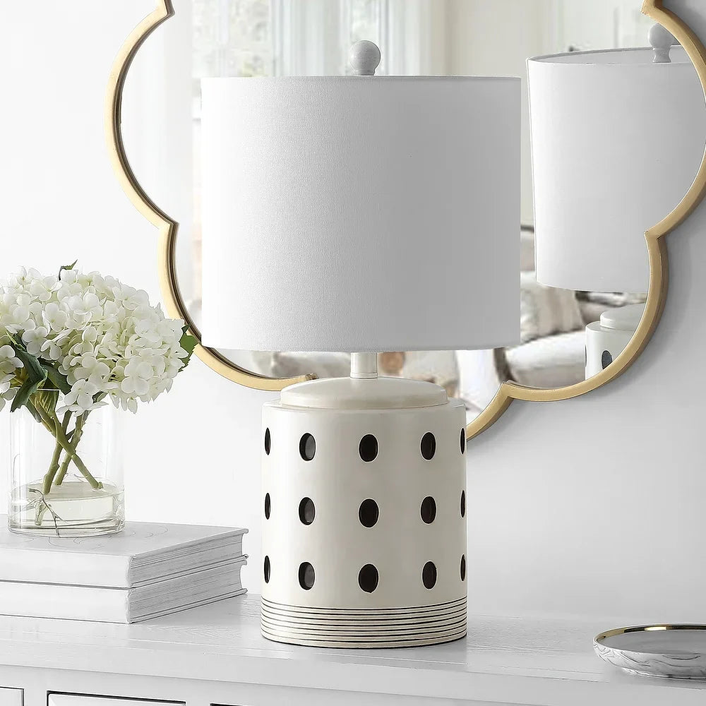 Lighting Lenis 22-inch Polka Dot LED Table Lamp - 12" W x 12" L x 22" H