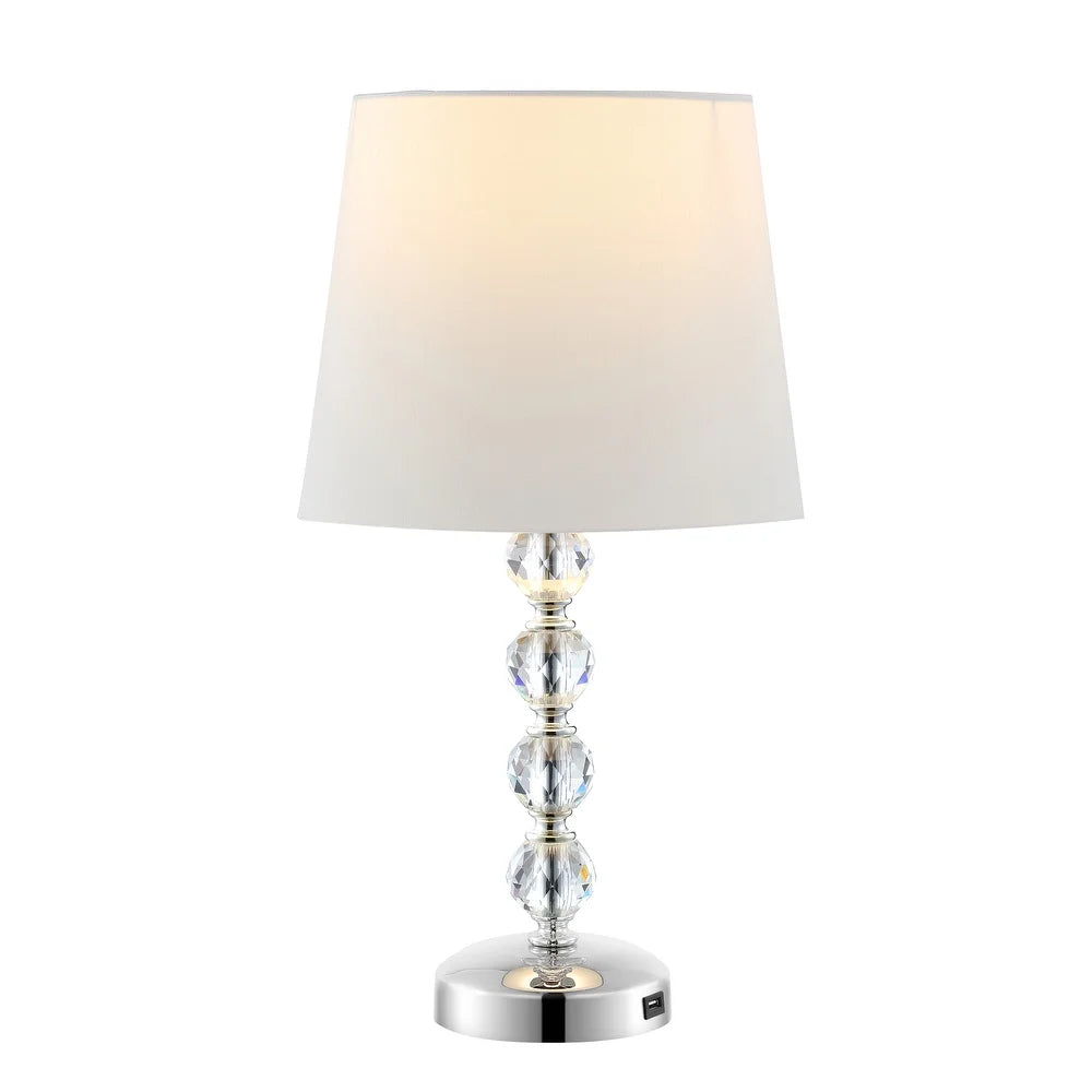 Lighting Nola Stacked Crystal Ball Lamp - 9" W x 9" D x 17" H