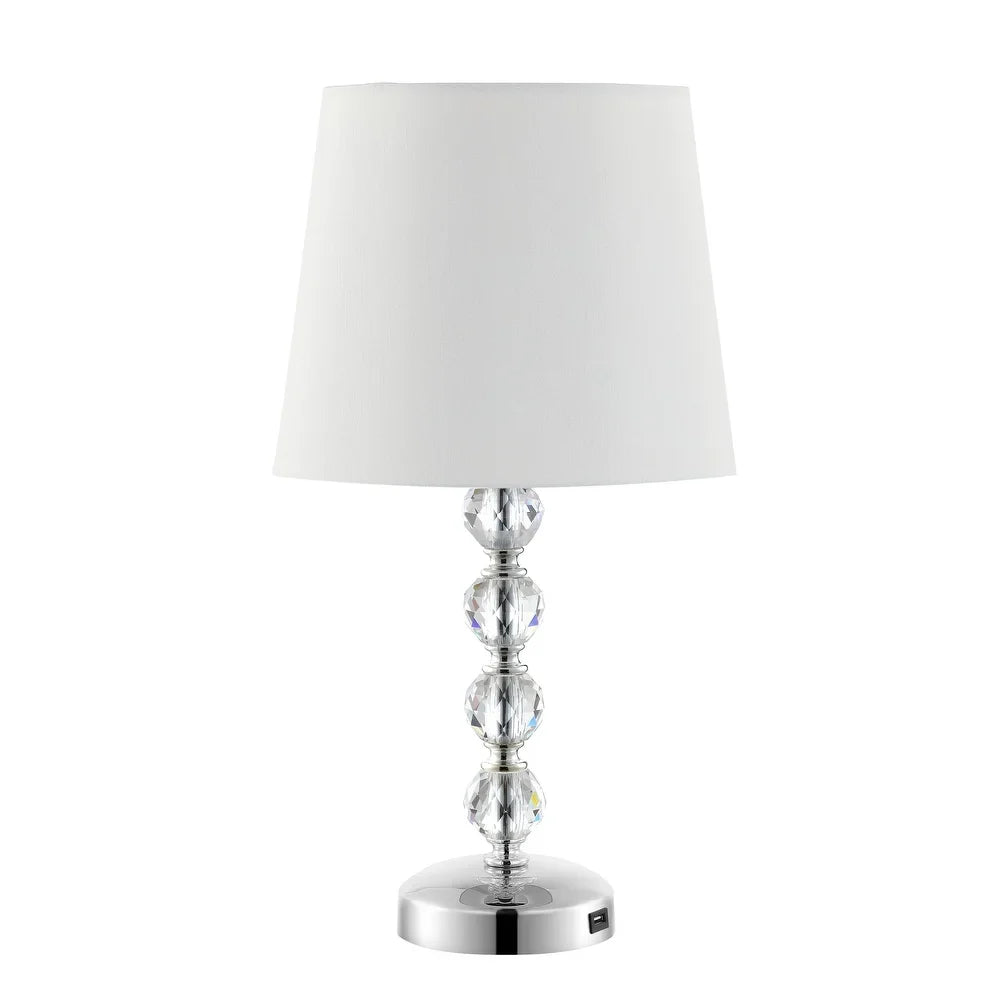 Lighting Nola Stacked Crystal Ball Lamp - 9" W x 9" D x 17" H