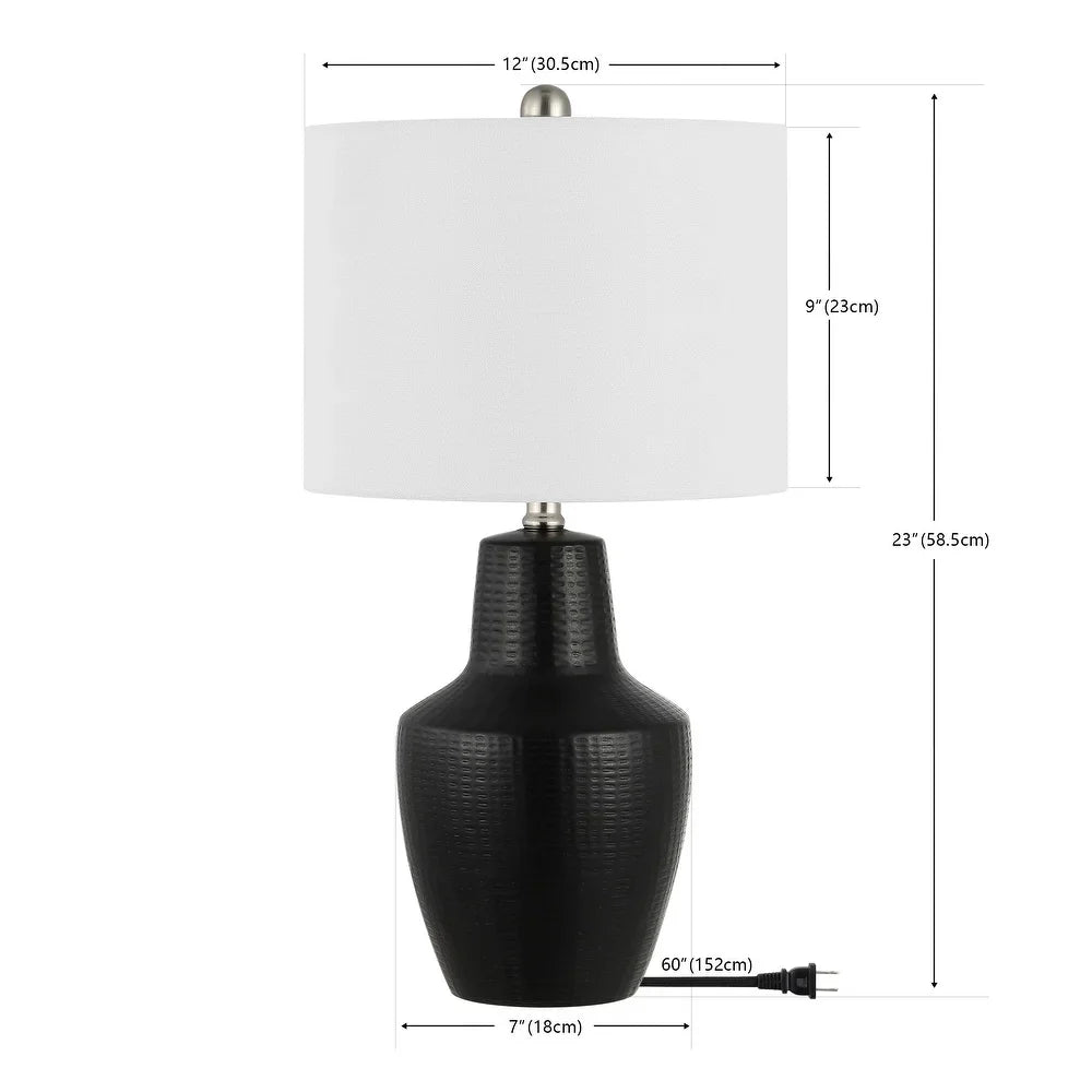 Lighting Voetta Modern 23-inch Table Lamp - 12 in. W x 12 in. D x 23 in. H