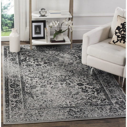 Vintage Distressed Grey/Gray / Black Area Rugs