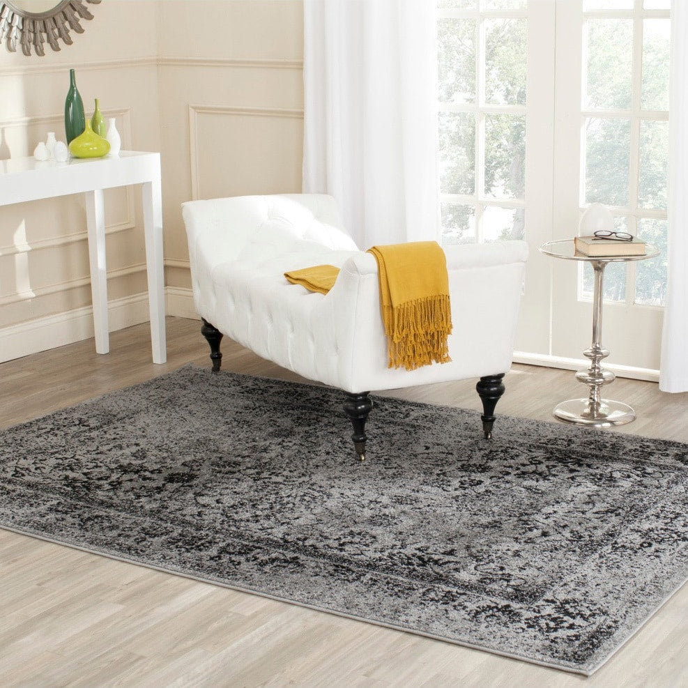 Vintage Distressed Grey/Gray / Black Area Rugs
