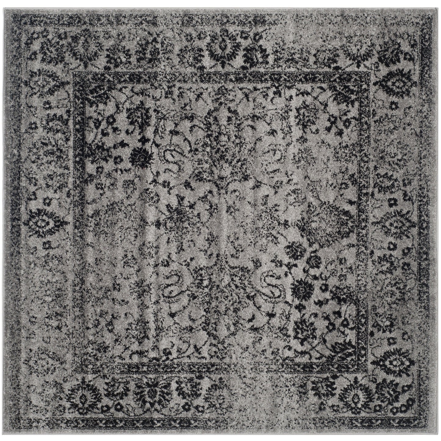 Vintage Distressed Grey/Gray / Black Area Rugs