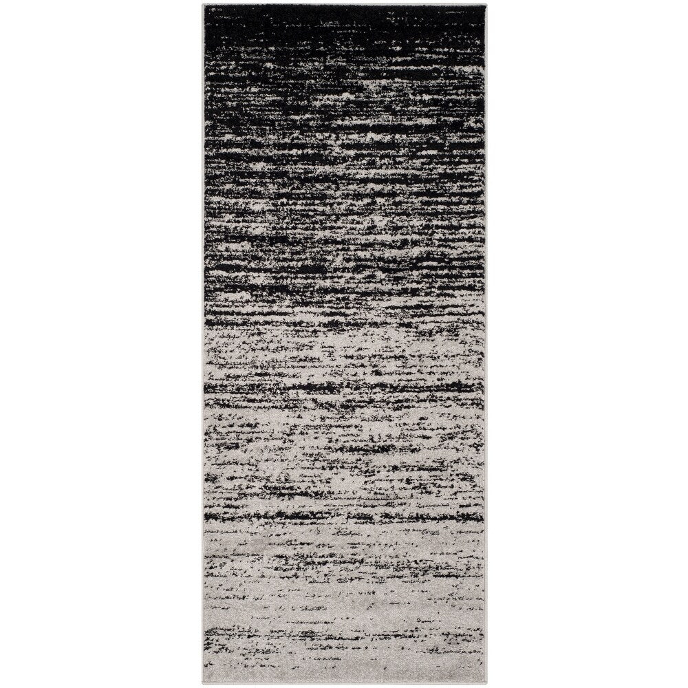 Ombre Silver Black Soft Area Rug