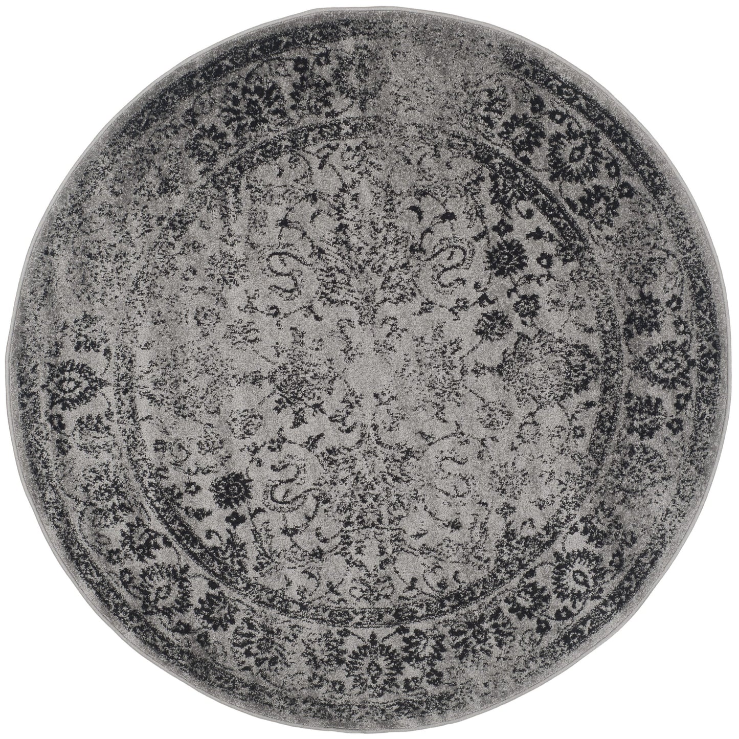 Vintage Distressed Grey/Gray / Black Area Rugs