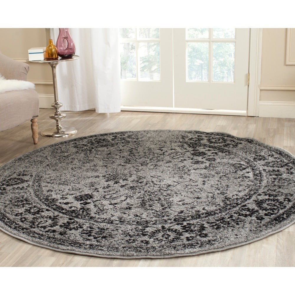 Vintage Distressed Grey/Gray / Black Area Rugs