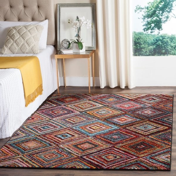 Abstract Multi-color Diamond Pattern Area Rug