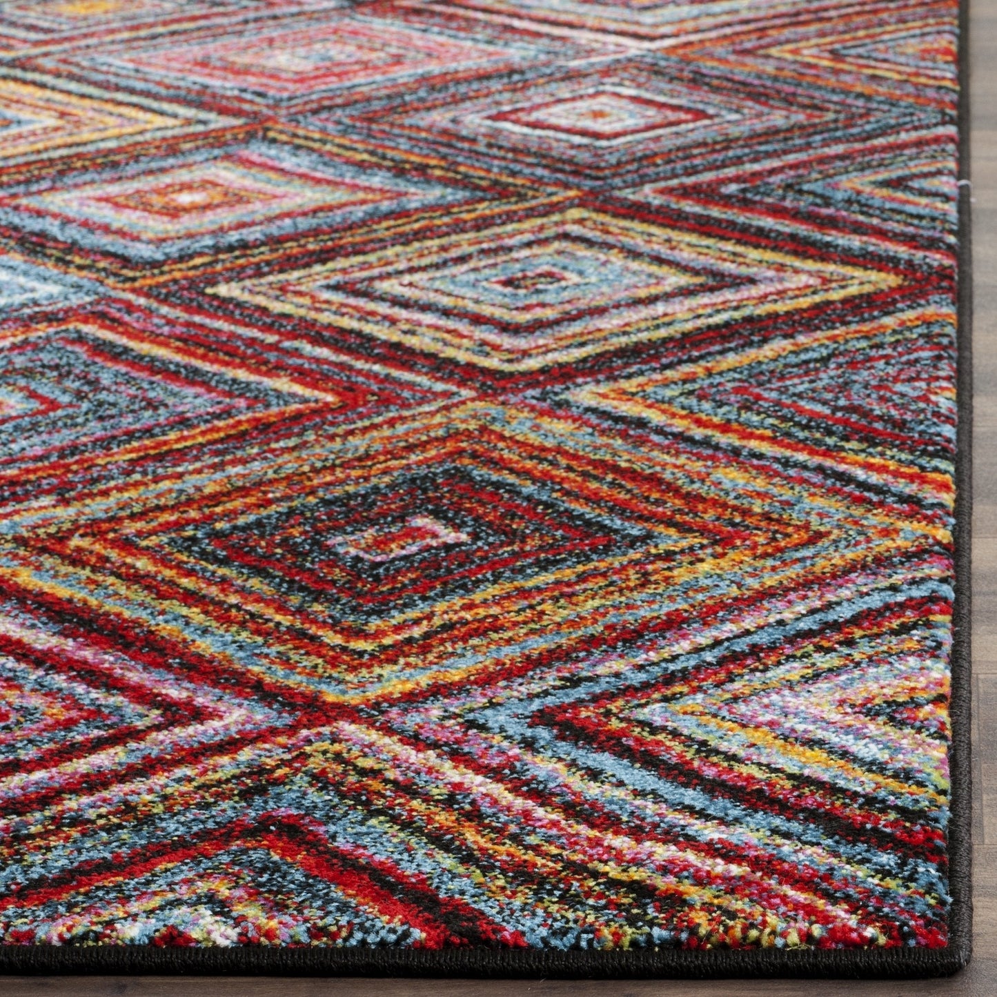 Abstract Multi-color Diamond Pattern Area Rug