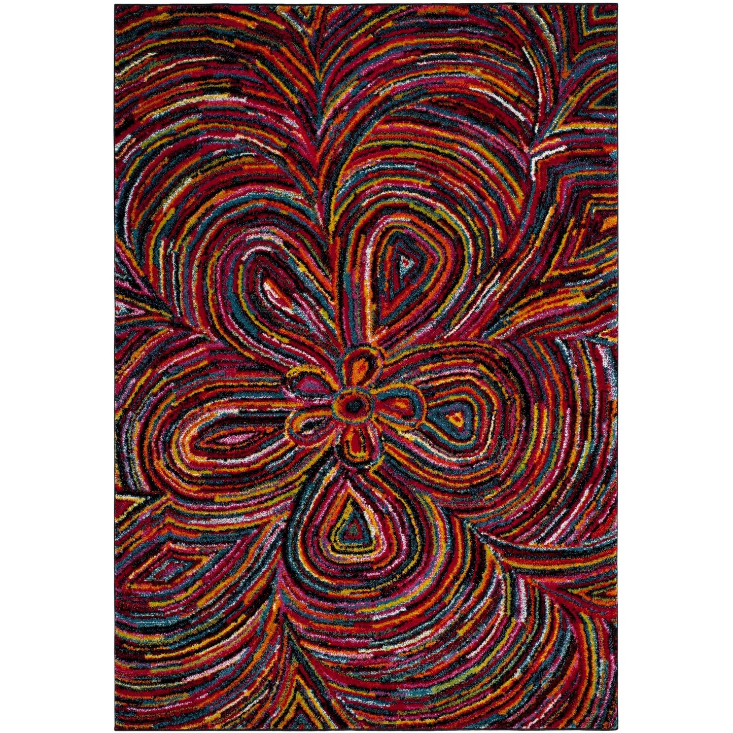 Abstract Multi-color Area Rugs