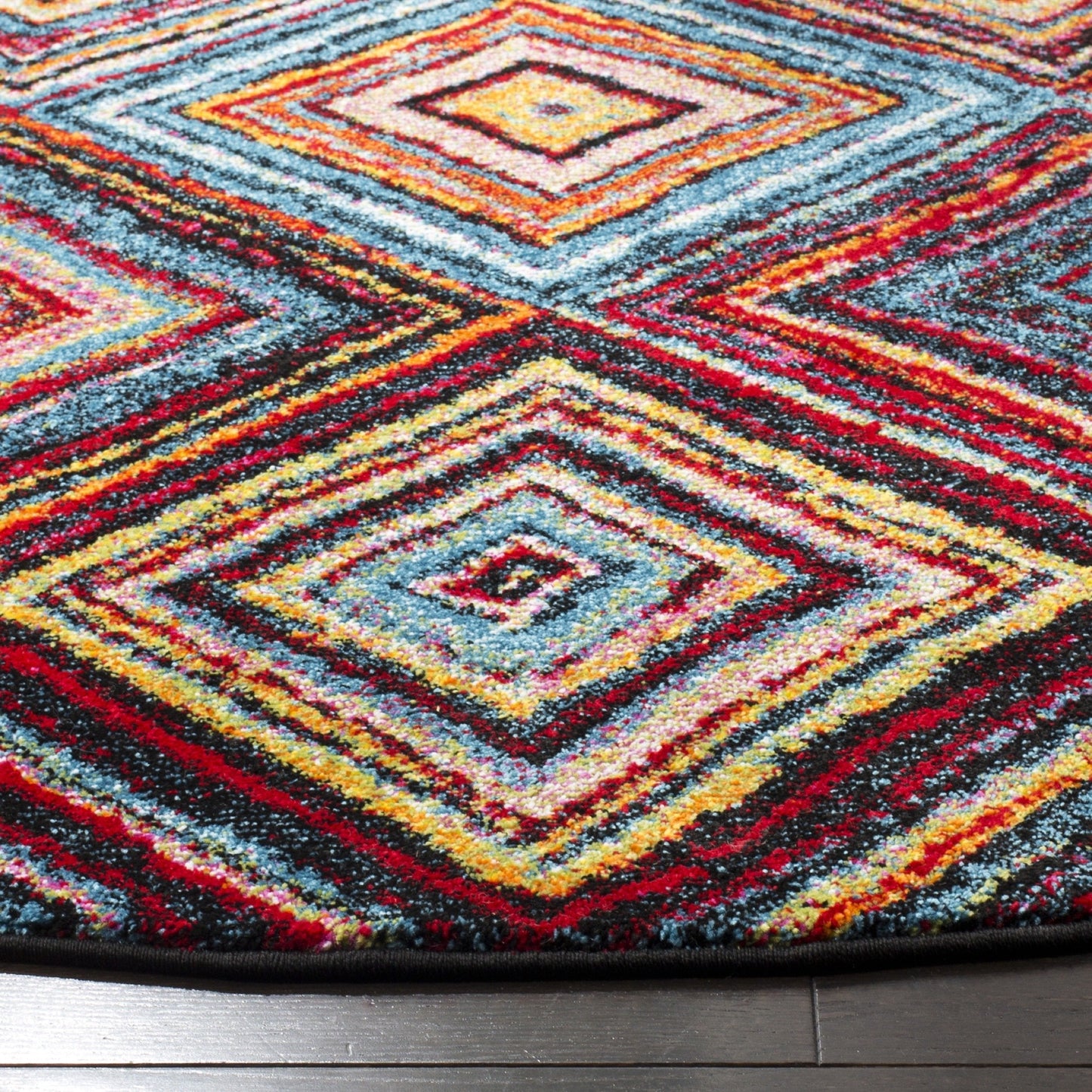 Abstract Multi-color Diamond Pattern Area Rug