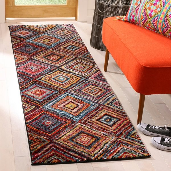 Abstract Multi-color Diamond Pattern Area Rug