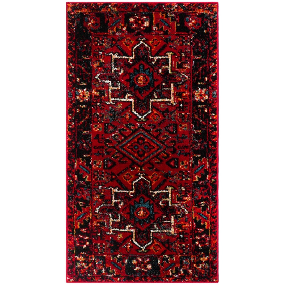 Vintage Southwest Red Multi Soft Area Rug - Multiple Sizes