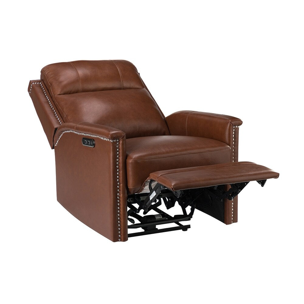 Salvador Transitional Genuine Leather Recliner Set of 2