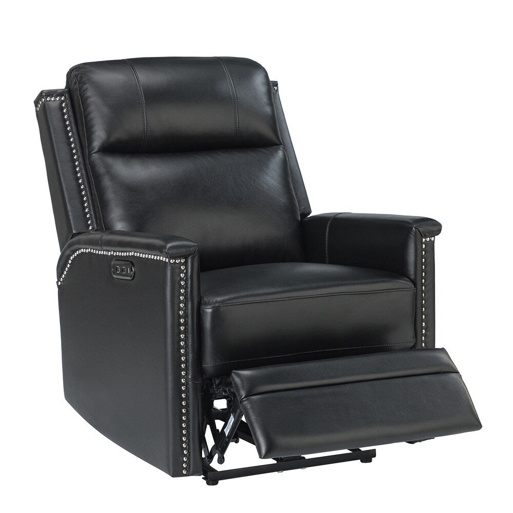 Salvador Transitional Genuine Leather Recliner Set of 2