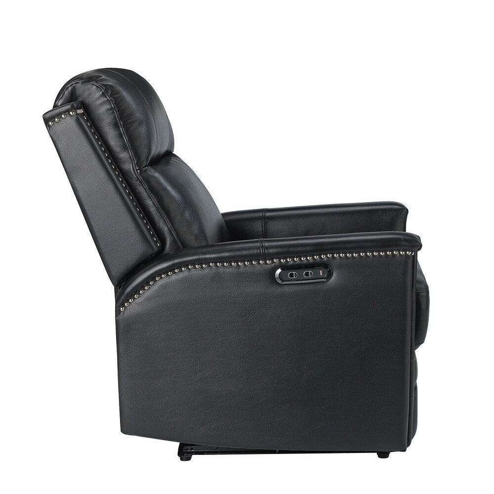 Salvador Transitional Genuine Leather Recliner Set of 2