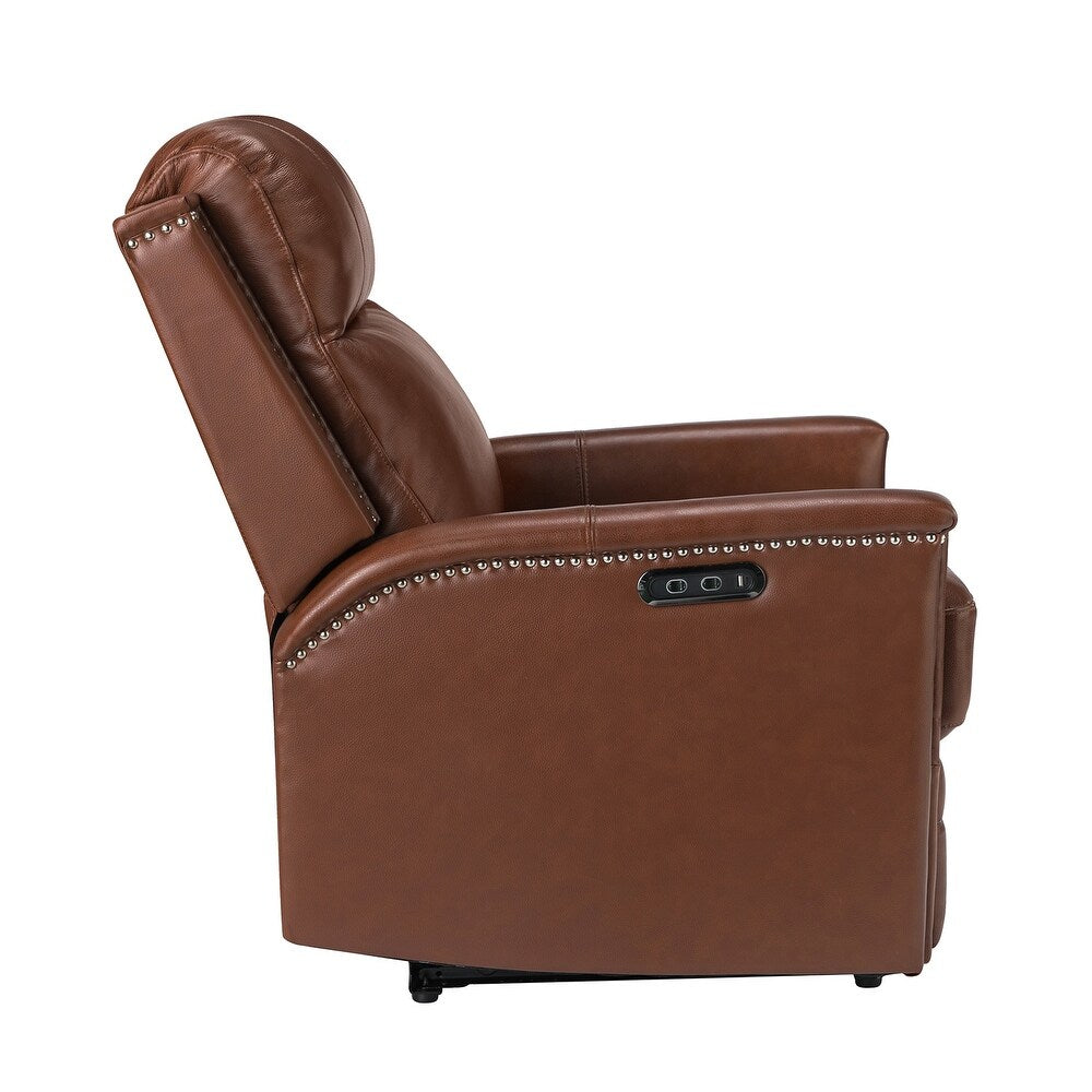Salvador Transitional Genuine Leather Recliner Set of 2