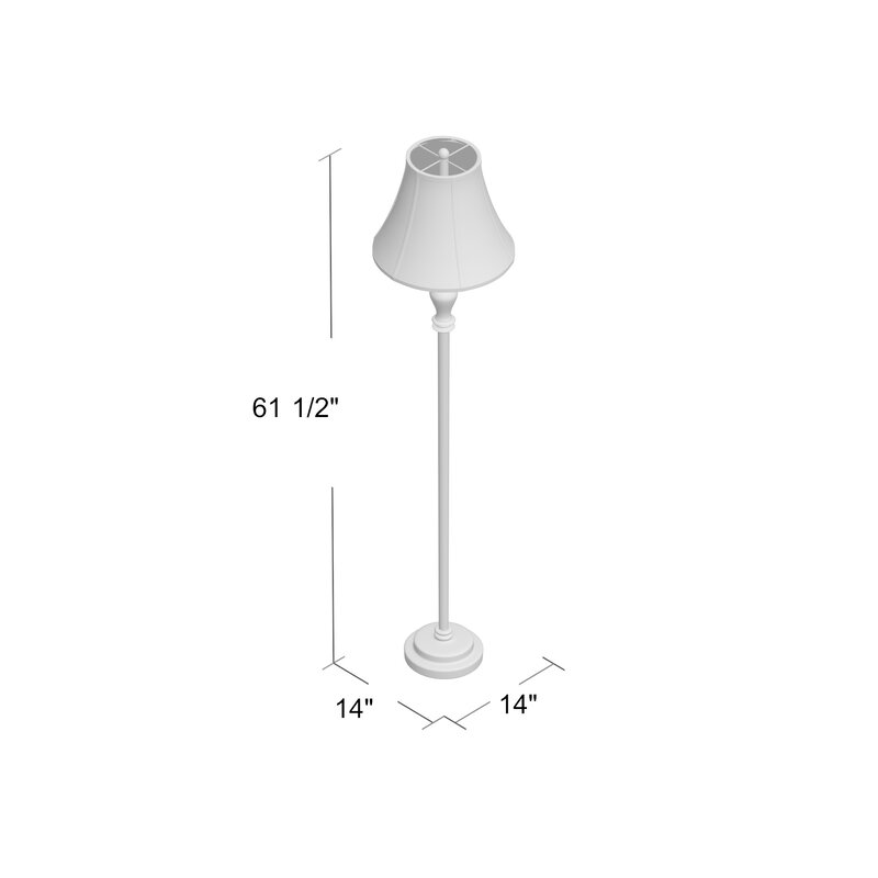 Traditional Resin Base 62 inch Floor Lamp