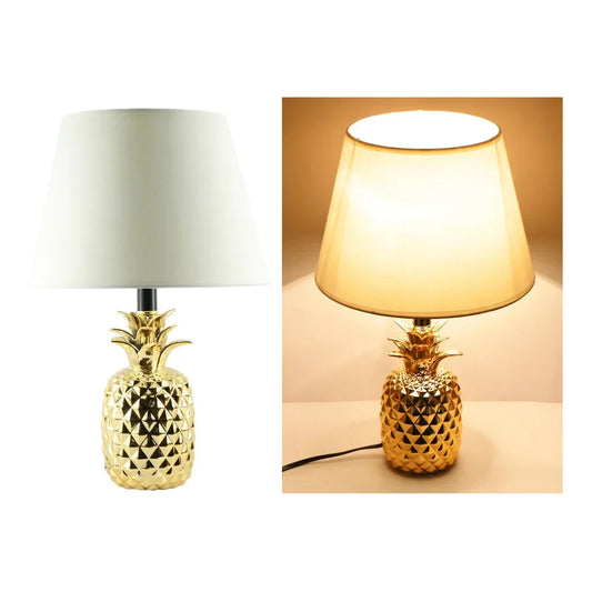 Kanstar Shiny Golden Pineapple Ceramic Table Lamp