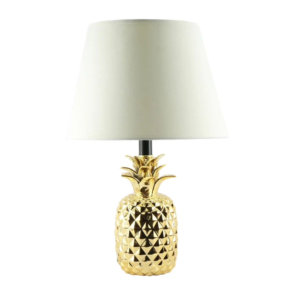 Kanstar Shiny Golden Pineapple Ceramic Table Lamp